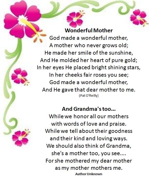 MothersDayPoem Poems for mothers day with beautiful words 