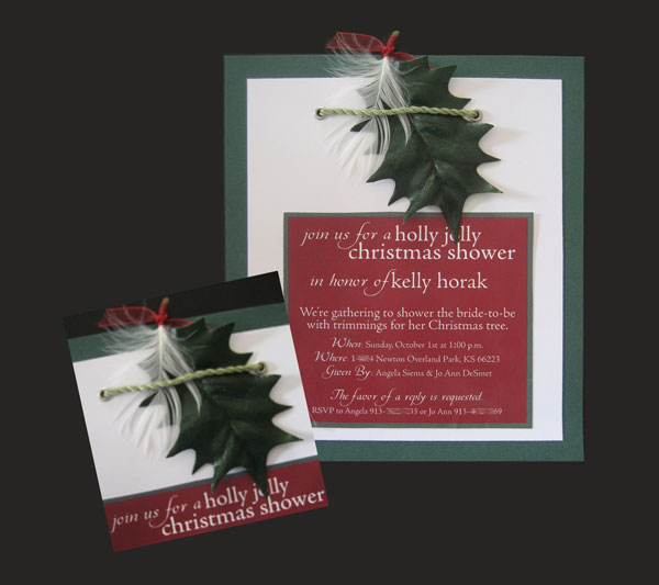 christmas shower wedding invitations Christmas wedding invitations ideas 2014