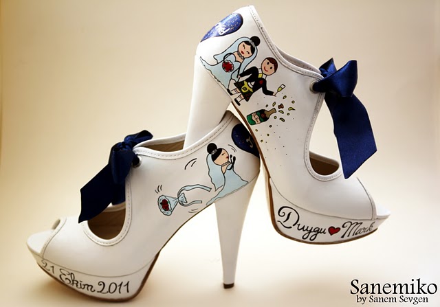  funny wedding shoes designs for brides 2015