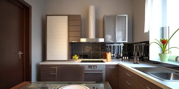 5.+Utiliser+le+verre+cuisine Design tips for small kitchen for more space