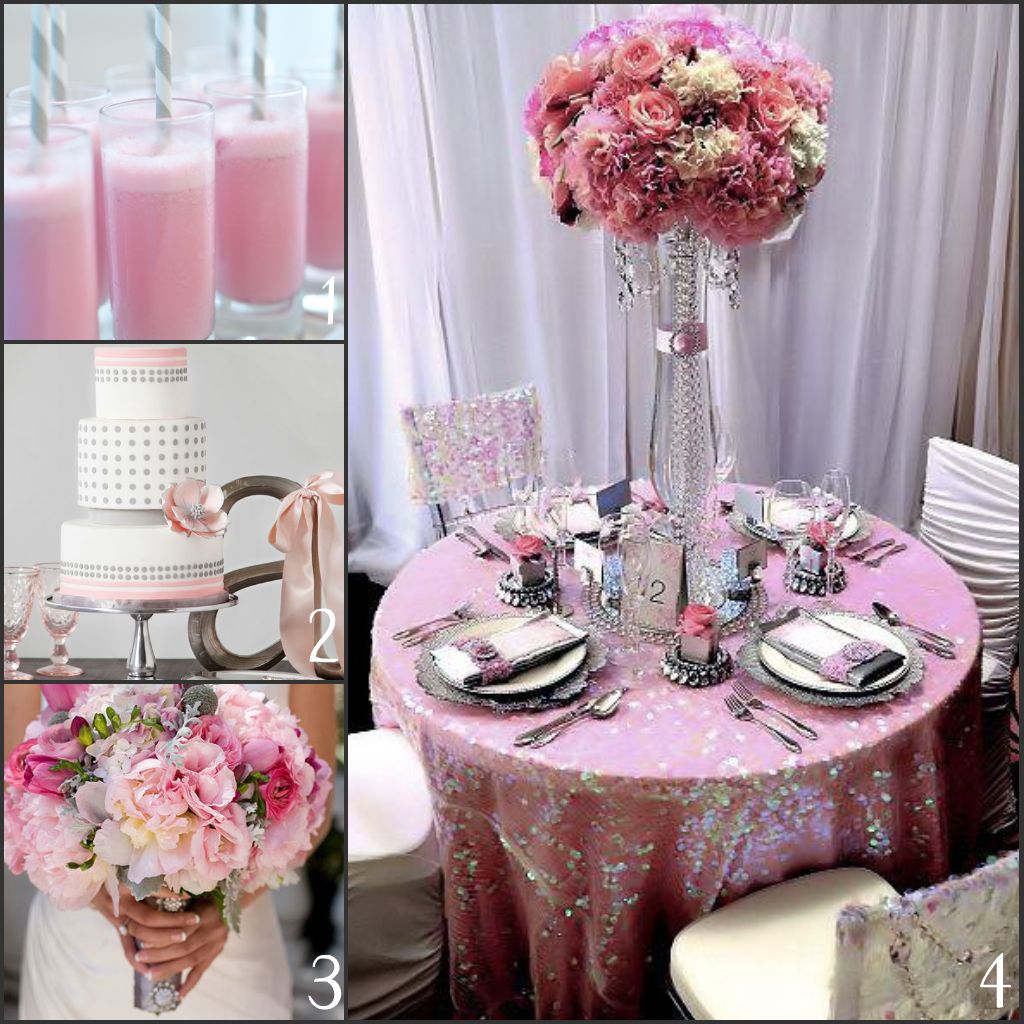 PinkGrey%2Bcollage Wedding in pink and gray ideas 2014