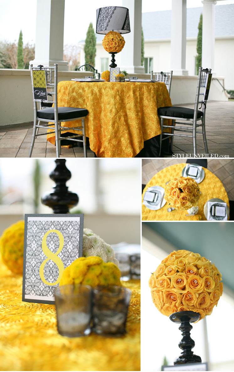 Ideas for yellow, white and gray wedding themes BODA+EN+AMARILLO+Y+NEGRO+3 Ideas for yellow, white and gray wedding themes