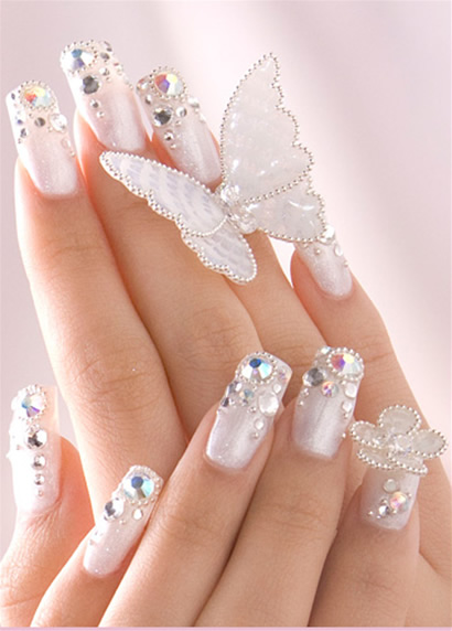 Bridal%2BNail%2BPolish%2BStyles Most stylish nail polish for bride 2014