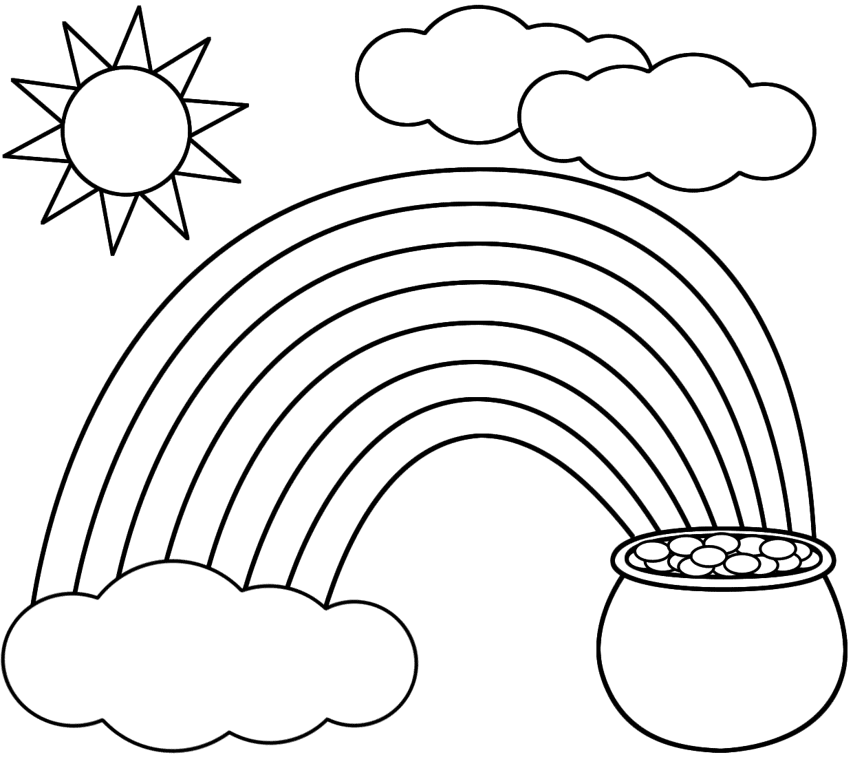 St patricks Coloring sheets 6 rainbow Happy St. Patricks Day 2014