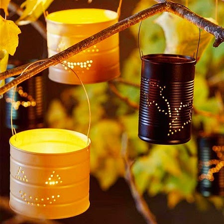 latas+recicladas+92 Lanterns to decorate the house for Halloween