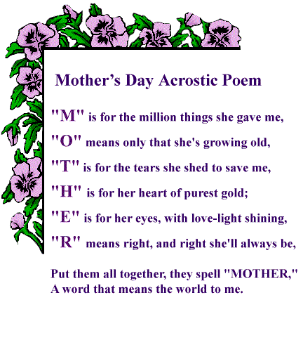 mothers day poem+2013 Great Mother day poems 