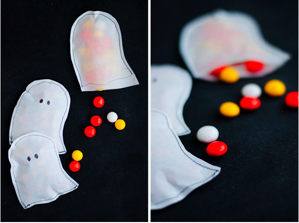 bolsas chuches fantasmas Halloween Ideas for sweet Bags 
