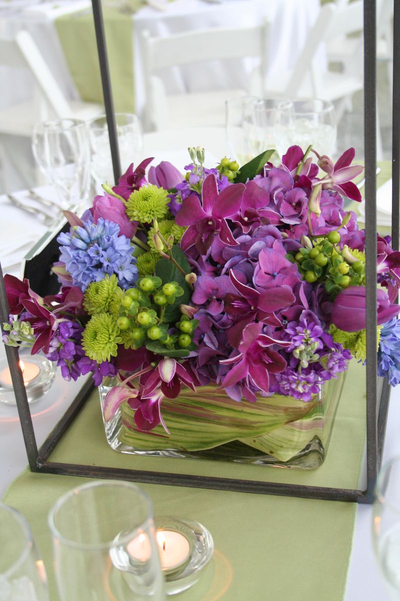 Purple and pink wedding centerpieces 2014