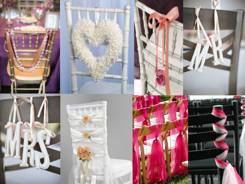chair decor collage 1 Wedding decoration on Valentines Day