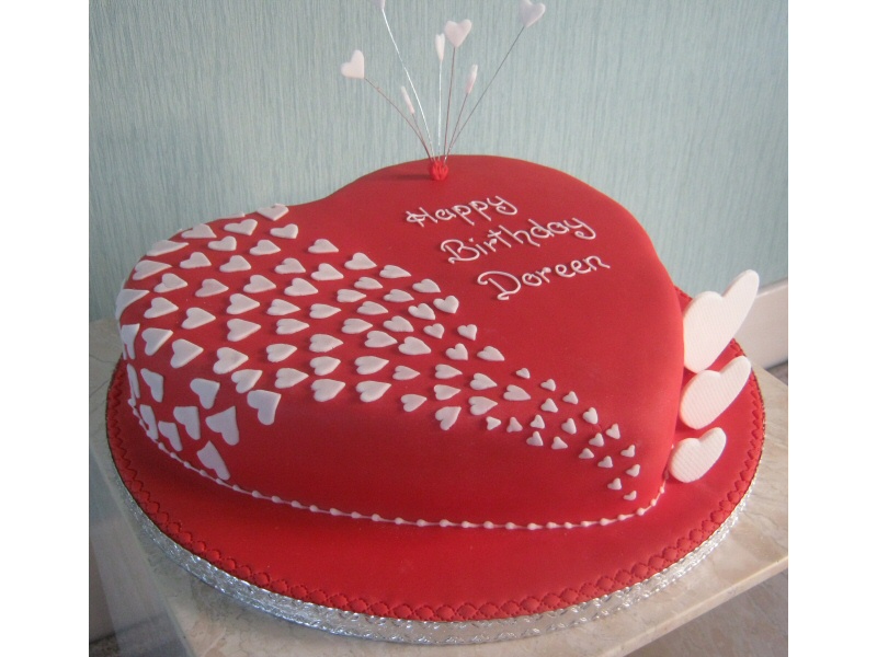 Cake 094 Red Love Heart New 5 st birthday cakes Ideas