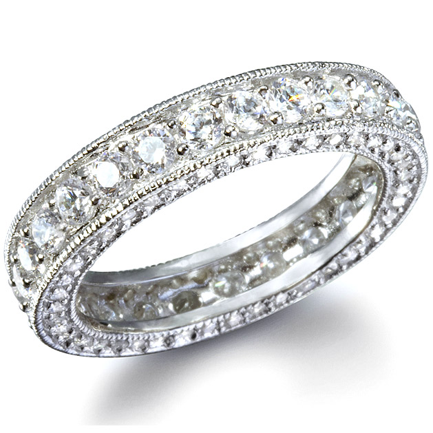 ivanas antique style round imitation diamond eternity ring Eternity ring for modern women 