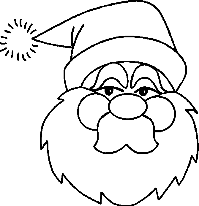 Santa Claus coloring pages For Kids santa claus face coloring pages 7 com Santa Claus coloring pages For Kids