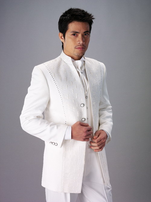 The grooms white suit ... Elegance and bolder Wedding Men Suit Groom Dresses UK The grooms white suit ... Elegance and bolder