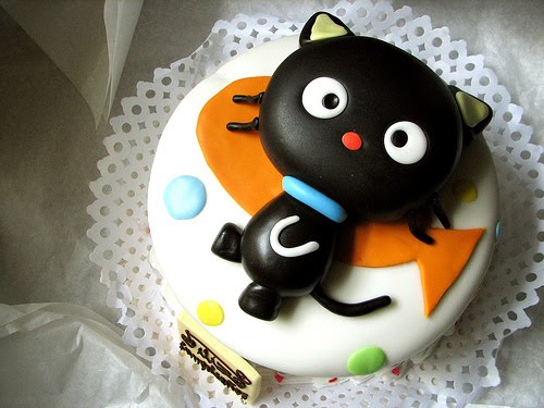 choco wonderful cat birthday cake