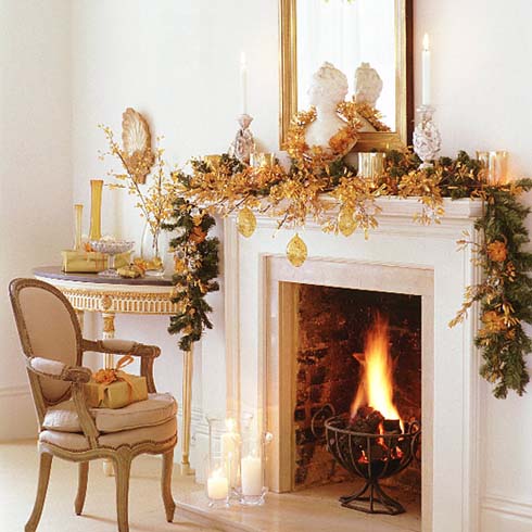 luxury christmas mantel fireplace decor 2 New Christmas decorations 2014