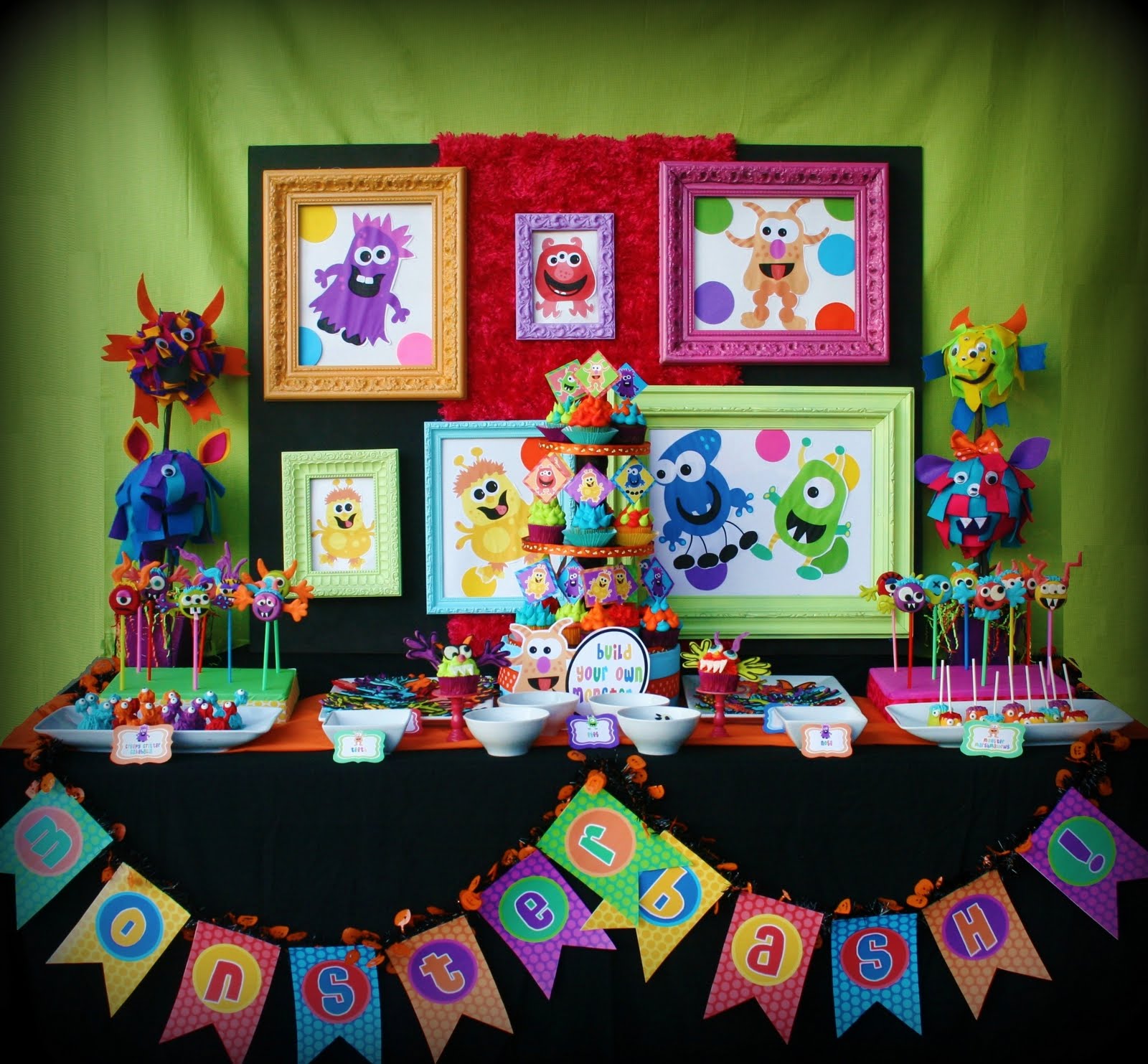 kids party hub cute little monster party ideas 1600x1483 Six fun and cheap Ideas for kids birthday 