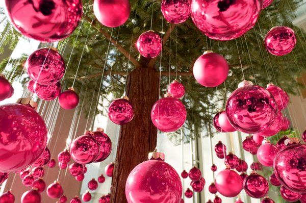 christmas decor pink ornaments Wonderful ideas for Christmas Decor