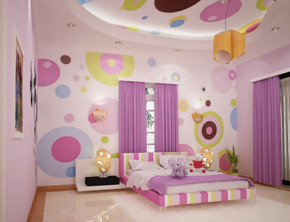 circles and girly kids bed designs and furniture 