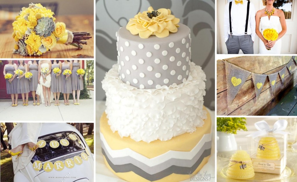 Ideas for yellow, white and gray wedding themes grey yellow board1 1024x629 Ideas for yellow, white and gray wedding themes