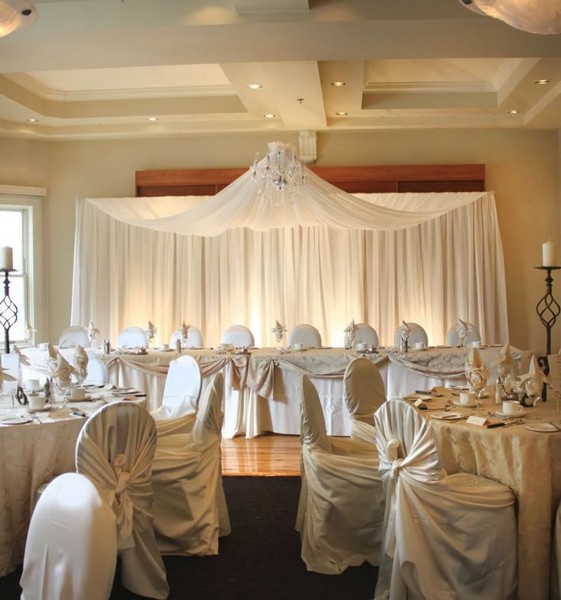 Fabric roll backdrop Collection of lace wedding arch 2014