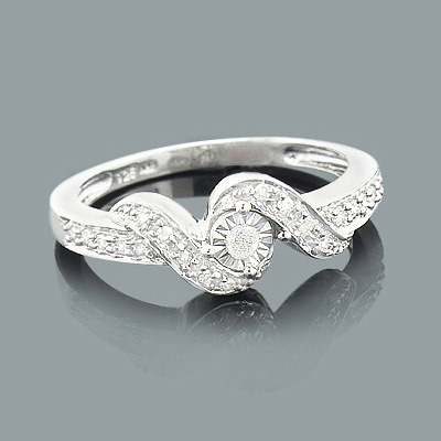 cheap engagement rings sterling silver diamond ring 025ct p 48371 Beauty desired of every bride