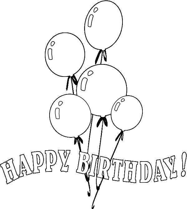 balloon coloring pages 2 Wonderful birthday coloring pages for kids