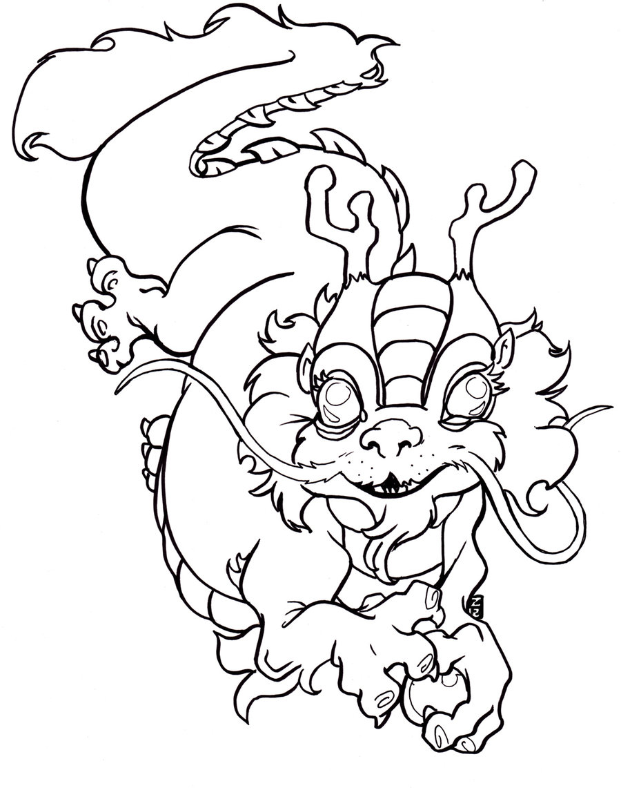 chinese new year coloring page by the z d4nd9ge Chinese new year coloring pages 2014