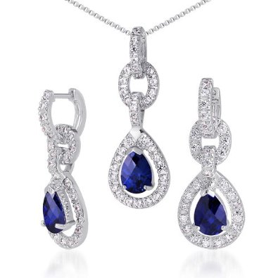 3985268095321cc4c43c334df3fbdca4 Set of jewelry of Blue Sapphire