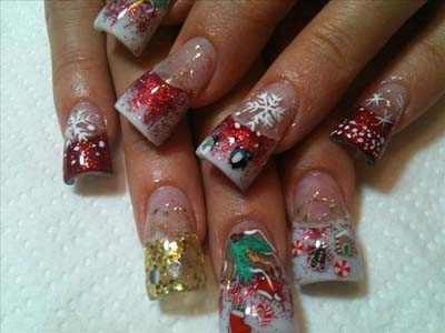 50310d3d6f47b2fa10ce8617e7a698f8 Christmas acrylic nails design ideas