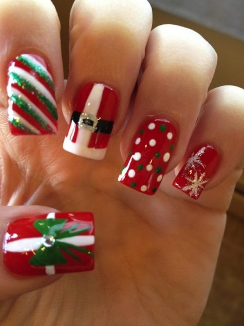5cef44ade3e54a610cadcae5362395d3 Christmas acrylic nails design ideas