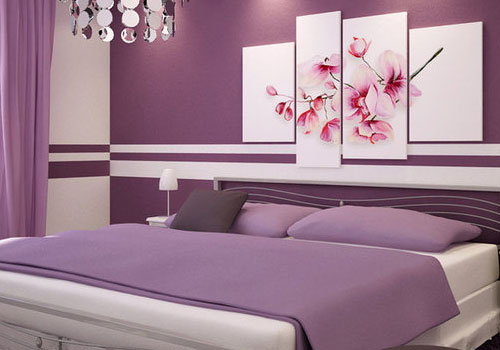 93ab4f1625df7f549f3d535a1df219e7 Bedroom in violet colored 2015