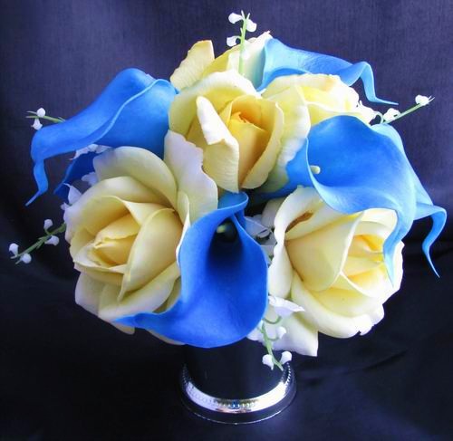  Royal blue bouquets for weddings 2014