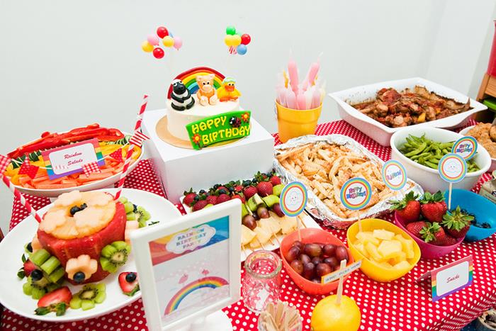 ad423f644d175790766c52aa2d8ea143 The birthday decoration in rainbow colors
