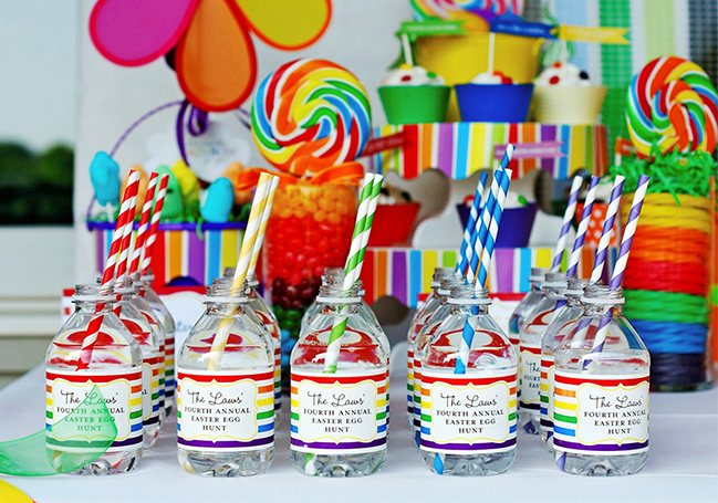 c44d9e0f460309260ede0418caea9402 The birthday decoration in rainbow colors