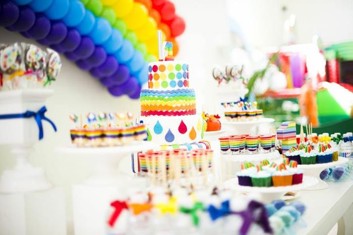 c8fb847016b6cfc06664648347a67289 The birthday decoration in rainbow colors