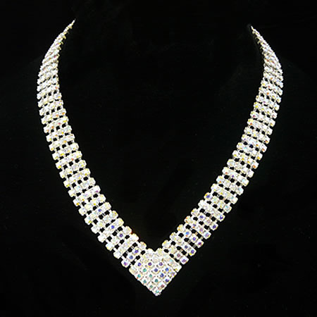 diamonte necklace classy v The most beautiful necklaces for bridal 2014