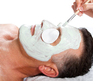 male facial Beauty treatment for the groom 