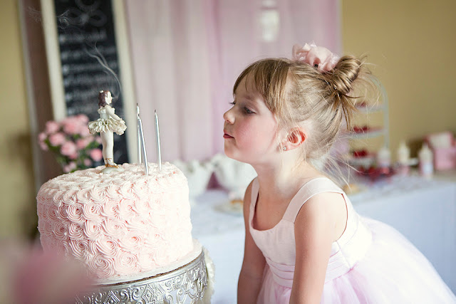 pink teal ballerina birthday party rosette cake Cute Ballerina birthday decorations ideas 2015