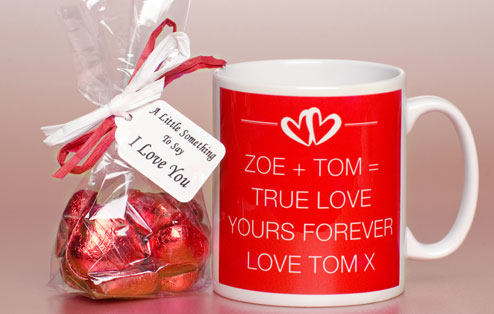 Valentine Text Message Mug and chocolates 1 10 mugs ideas for valentines day 2014