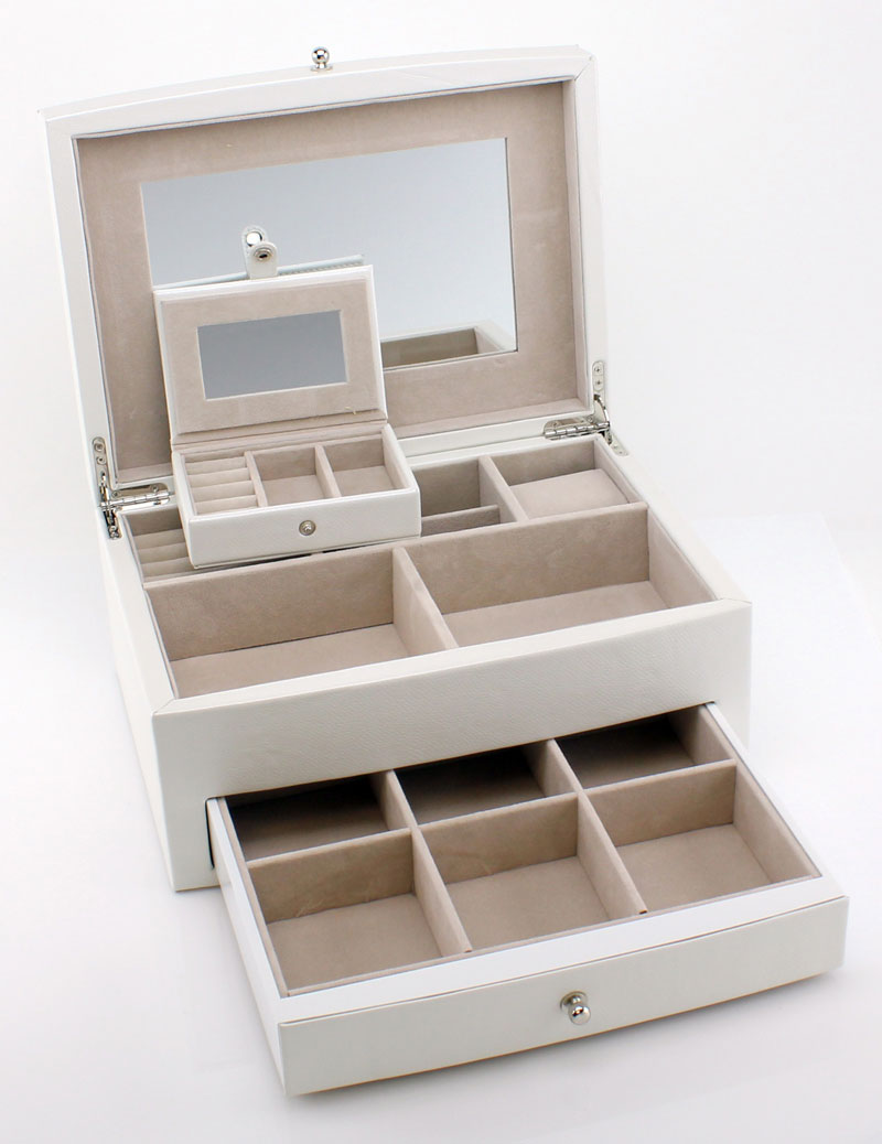 hj002 white open3 Top jewelry box designs