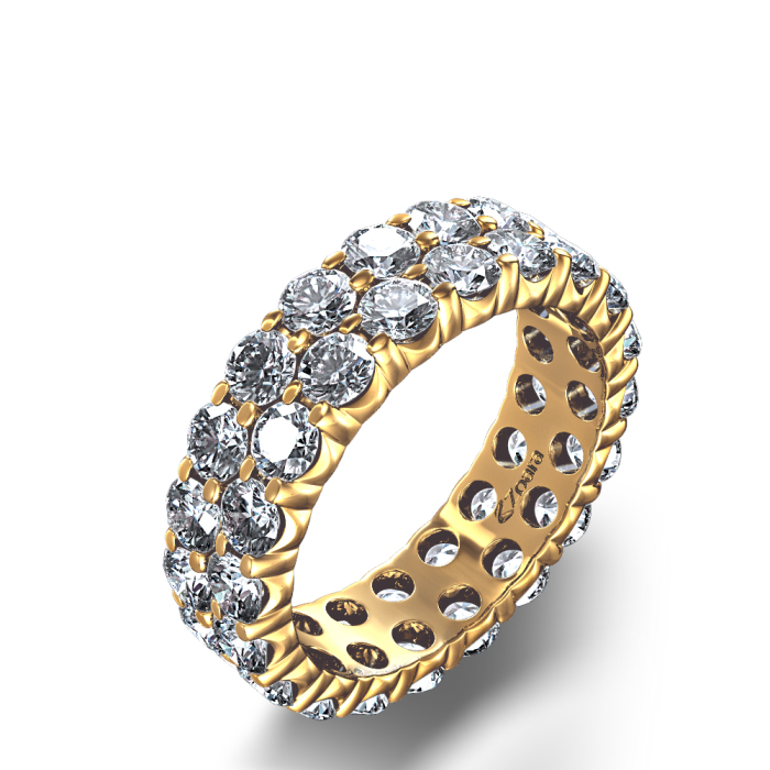 9143 double row 4 2 3 ctw eternity ring angle Eternity ring for modern women 