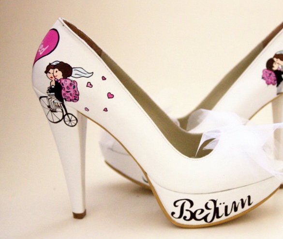 ereai funny wedding shoes designs for brides 2015