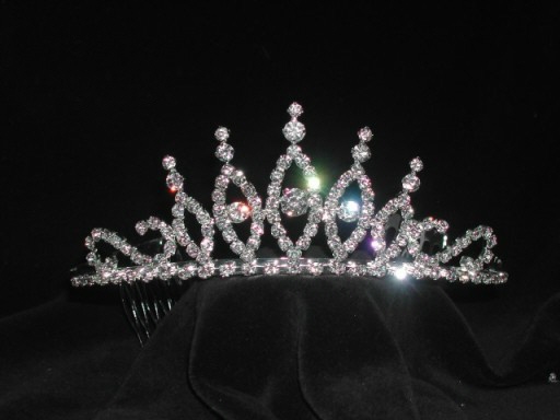 silver rhinestone swarovski crystal elizabethan pageant wedding bridal crowns and tiaras groups matching sets Beauty desired of every bride