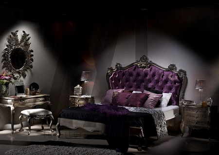 pOvVTsM Bedroom upholstered of genuine leather