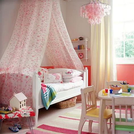 pink canopy bed curtains for kids Choosing curtains for childrens bedroom