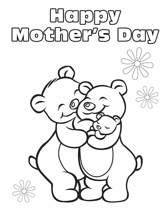 mothers day one Mothers day coloring pages for kids 2014
