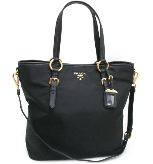 Prada Shopping Tessuto Vit Daino Nero Tote   Black BR 4365 956 1 PRADA bag for your mother 