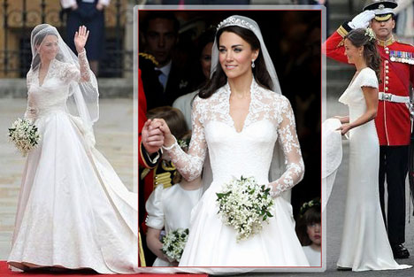 Catherine Middleton wedding gown dress Multiple different ideas for wedding party  