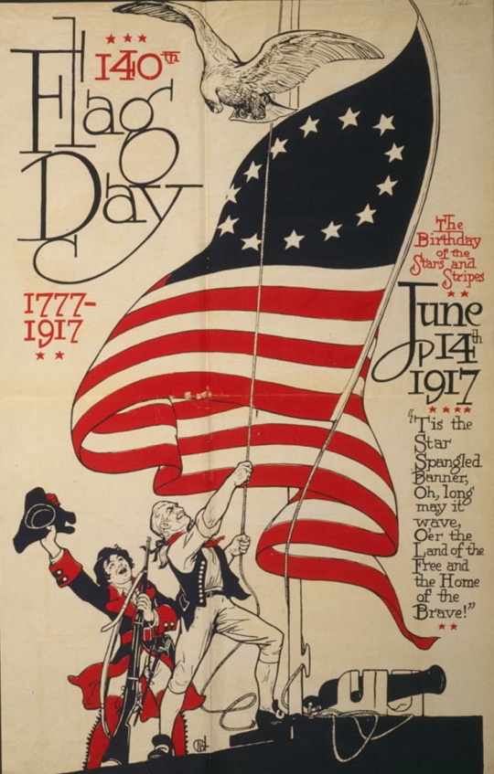 US Flag Day poster 1917 Flag Day 14 June 2014