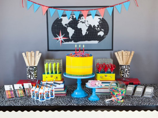 back to school 11 550x412 school party decorations ideas
